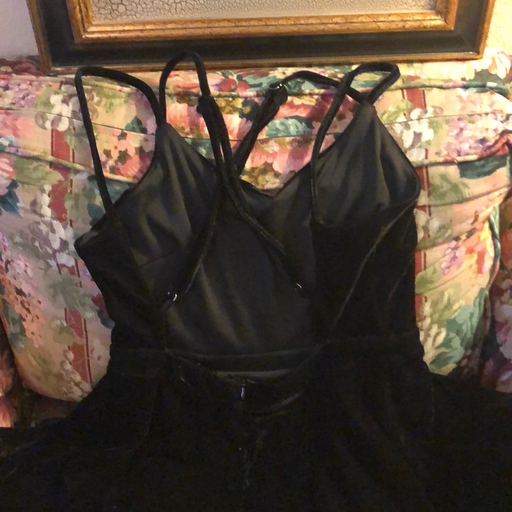 LBD! Black Velvet Spaghetti Strap - Picture 5 of 10